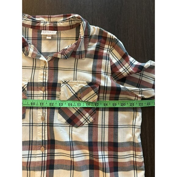Shyanne Thunderbird Plaid Button Down Long Sleeve Shirt Size L - Picture 7 of 8